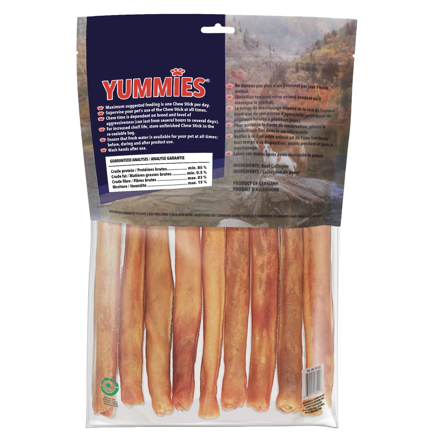 Yummies 12吋膠原蛋白狗狗咀嚼棒 (9支) 產品圖片 2