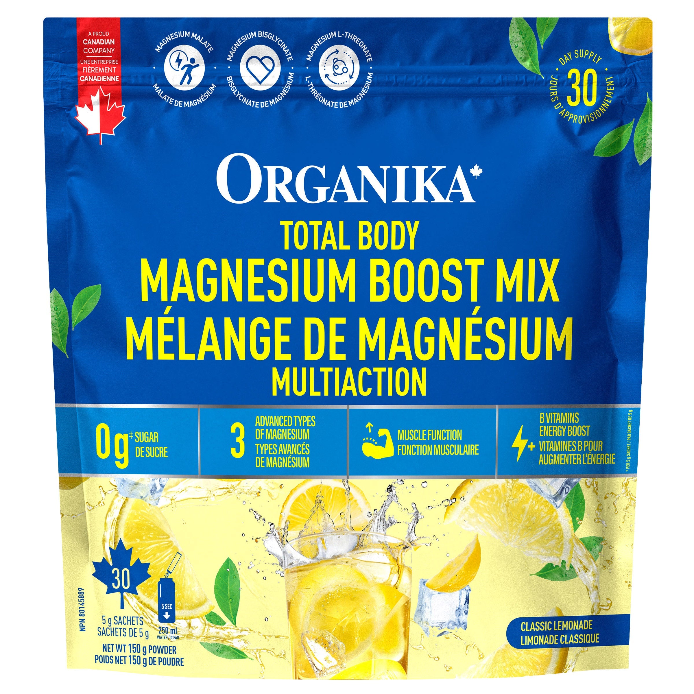 Organika Total Body Magnesium Boost 全身鎂補充粉 (30包) 產品圖片 1