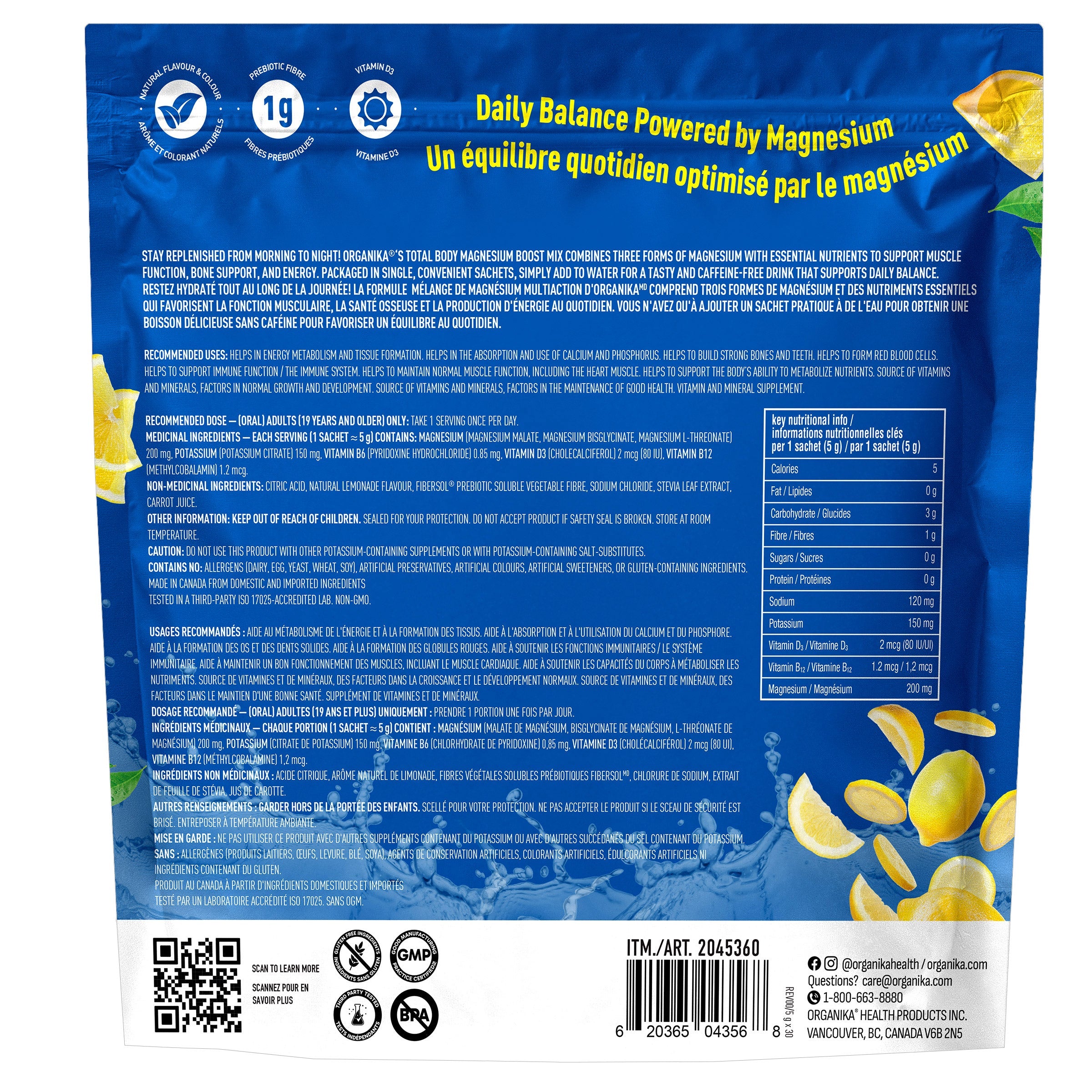 Organika Total Body Magnesium Boost 全身鎂補充粉 (30包) 產品圖片 2