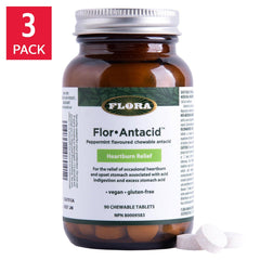 Flor 薄荷味抗酸胃藥咀嚼片 (90片 x 3樽) 產品圖片 1