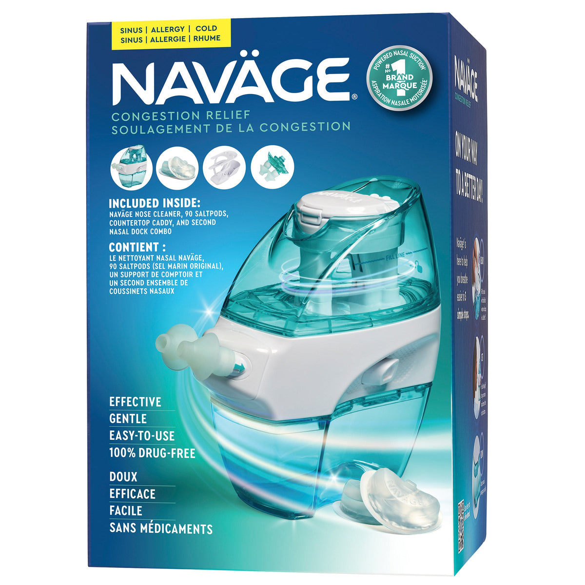 Navage 電動吸力洗鼻器套裝 (90粒 SaltPods + 雙鼻托 + 座枱架) 產品圖片 1