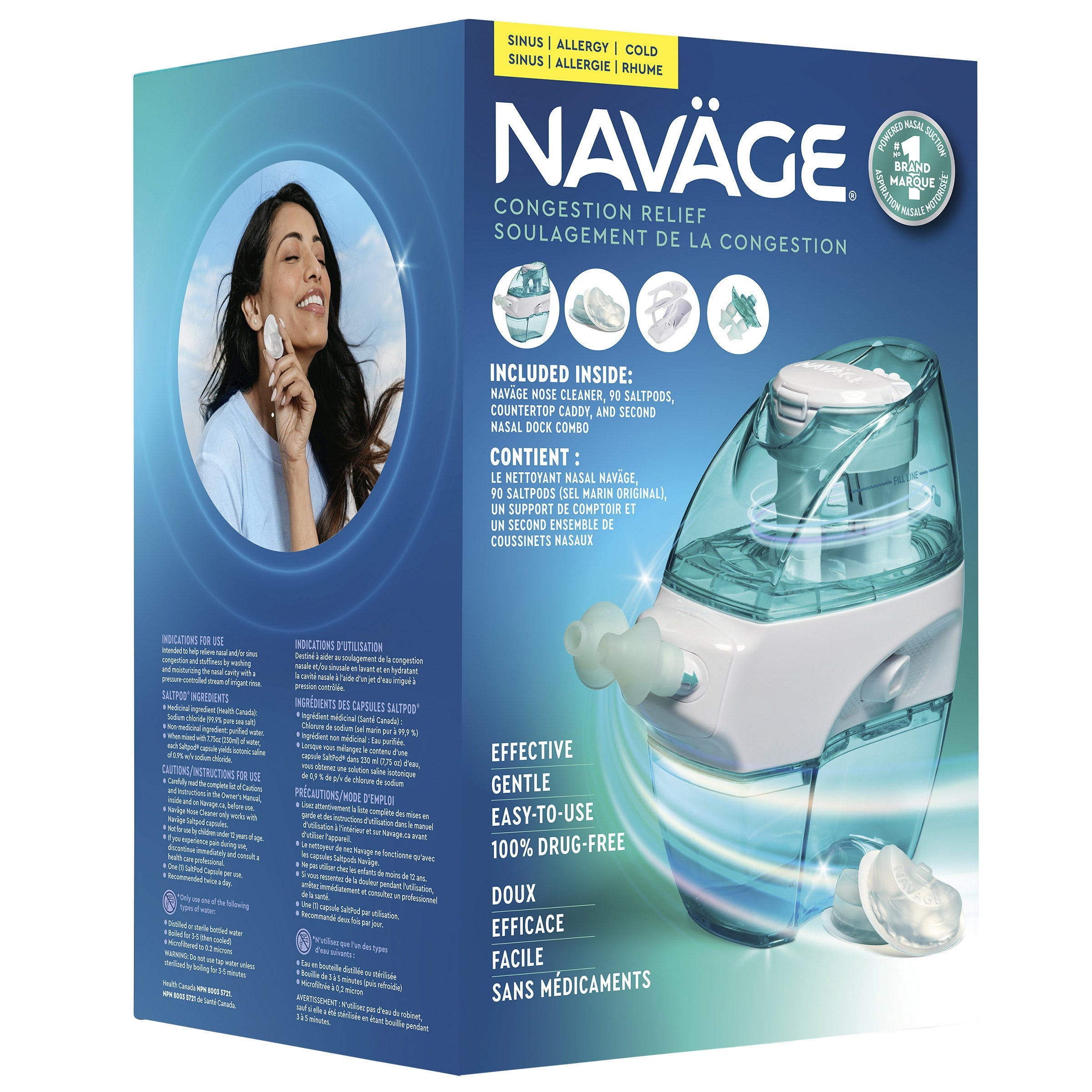 Navage 電動吸力洗鼻器套裝 (90粒 SaltPods + 雙鼻托 + 座枱架) 產品圖片 3