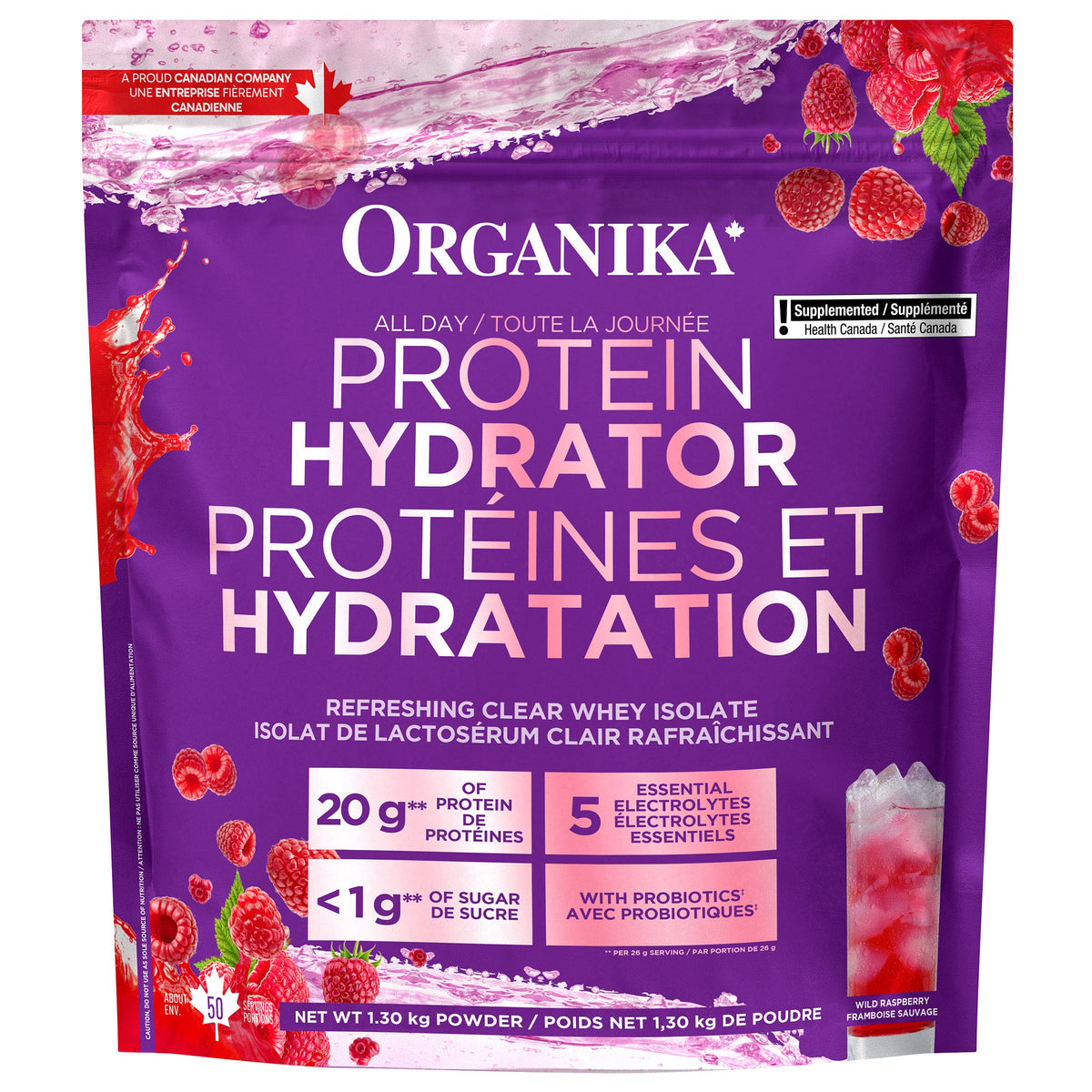 Organika Protein Hydrator 蛋白質電解補水粉 野莓味 (1.3kg) 產品圖片 1