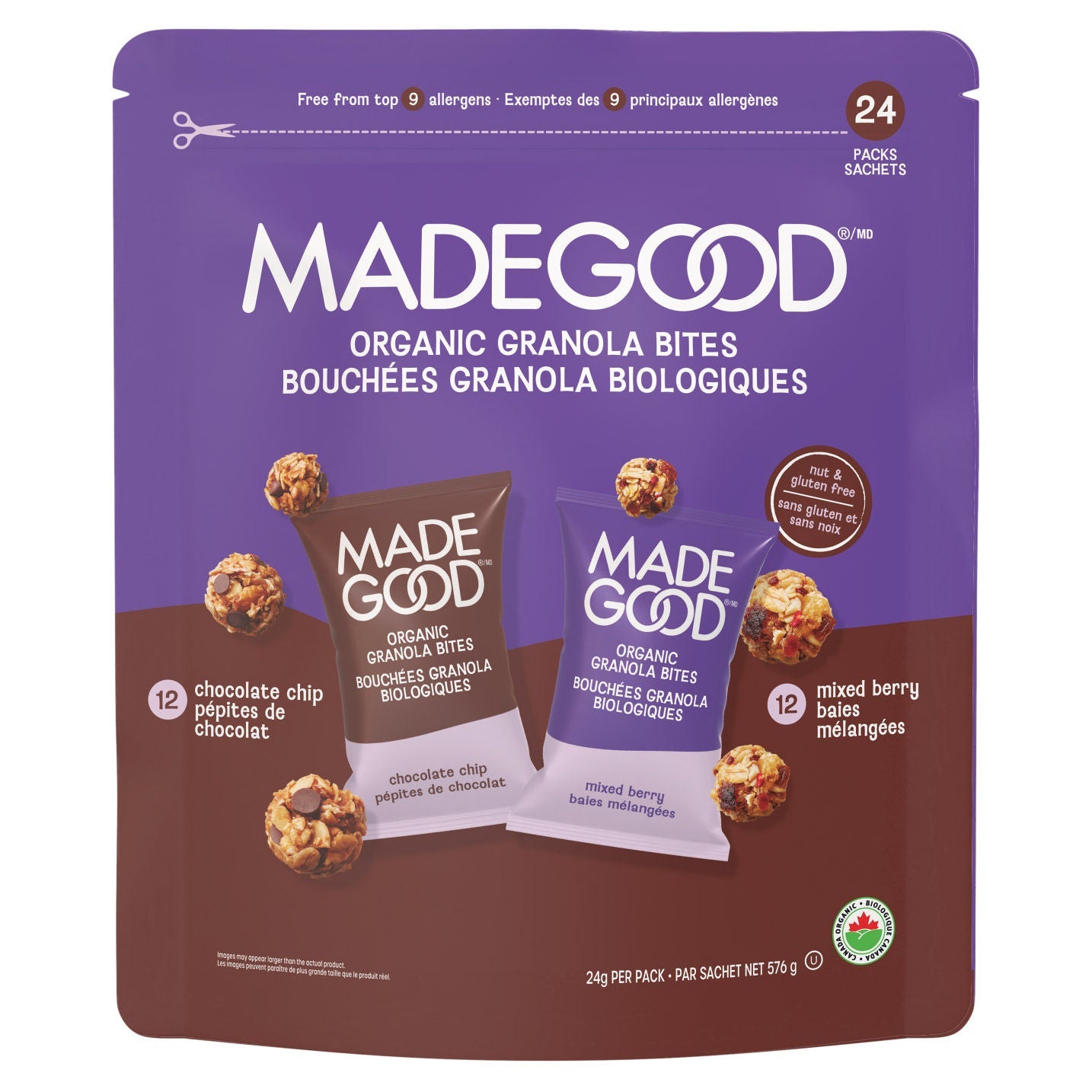 MadeGood 有機 Granola Minis 燕麥脆脆小包 無堅果 (24g x 24包) 產品圖片 1
