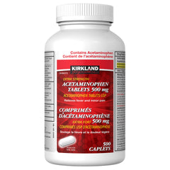 Kirkland Signature 特強 Acetaminophen 撲熱息痛止痛退燒片 500mg (500片) 產品圖片 1