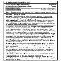 Kirkland Signature 特強 Acetaminophen 撲熱息痛止痛退燒片 500mg (500片) 產品圖片 2