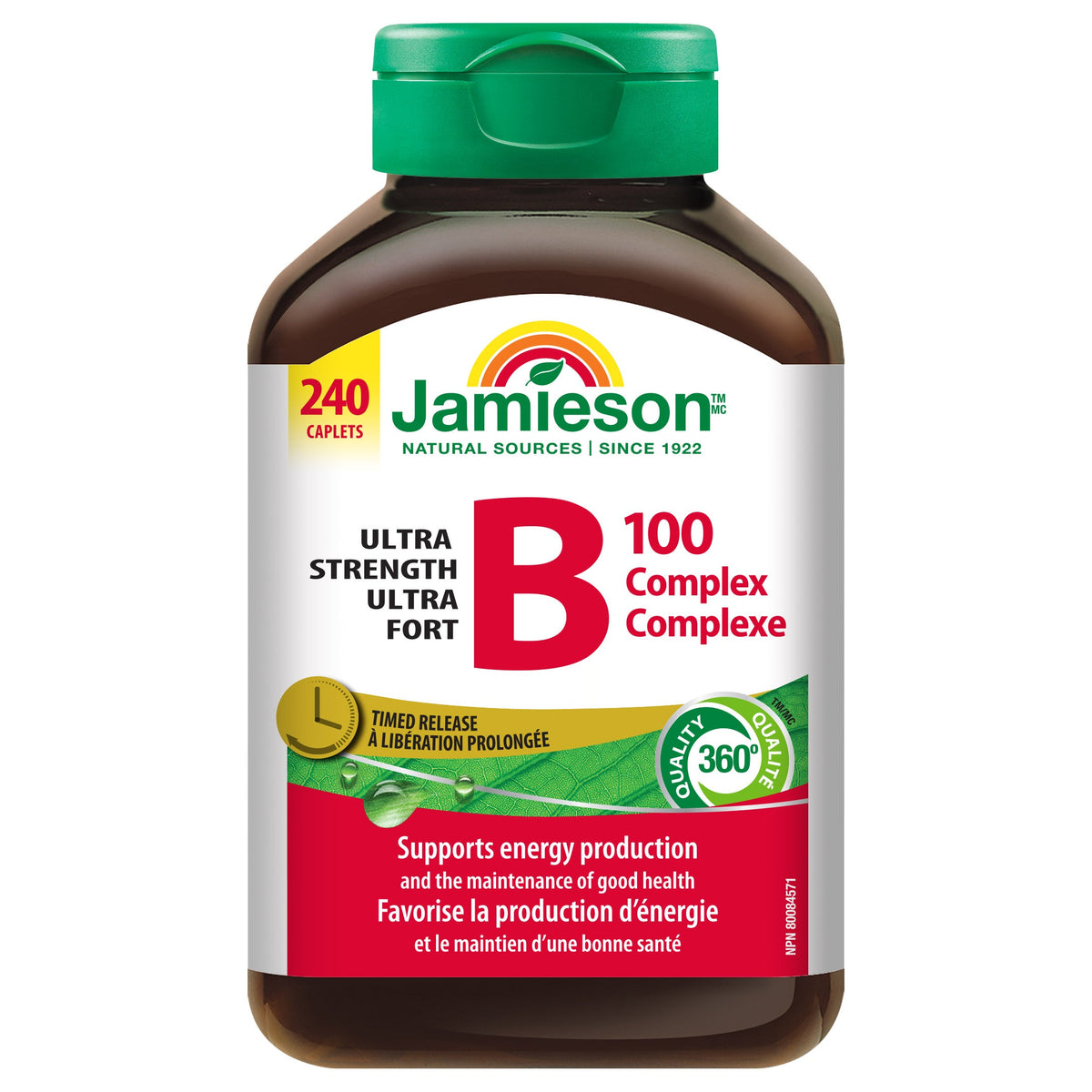 Jamieson Ultra Strength B100 維他命B雜特強片 (240片 x 2樽) 產品圖片 1