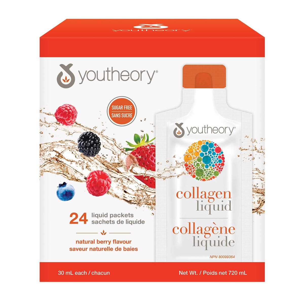 Youtheory Liquid Collagen 液體膠原蛋白 Verisol 莓味 (30ml x 24包) 產品圖片 1