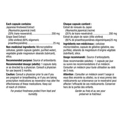 超強白藜蘆醇 + 葡萄籽精華 (抗衰老配方) 270粒 (90粒 x 3樽) | 海外代購