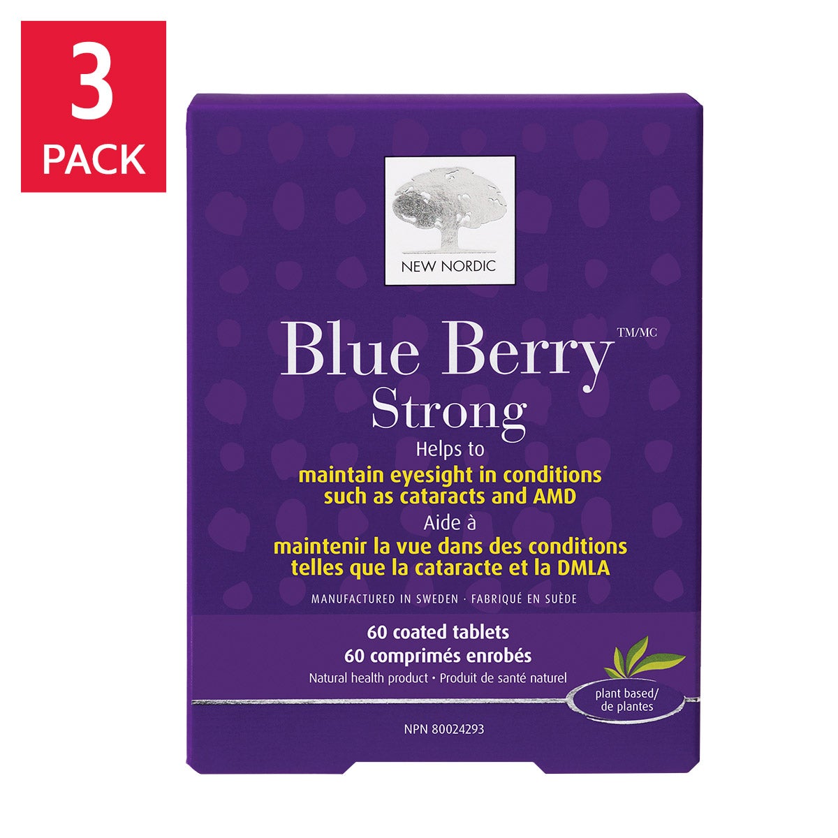 New Nordic New Nordic Blue Berry Strong, 3 x 60 Tablets 產品圖片 1