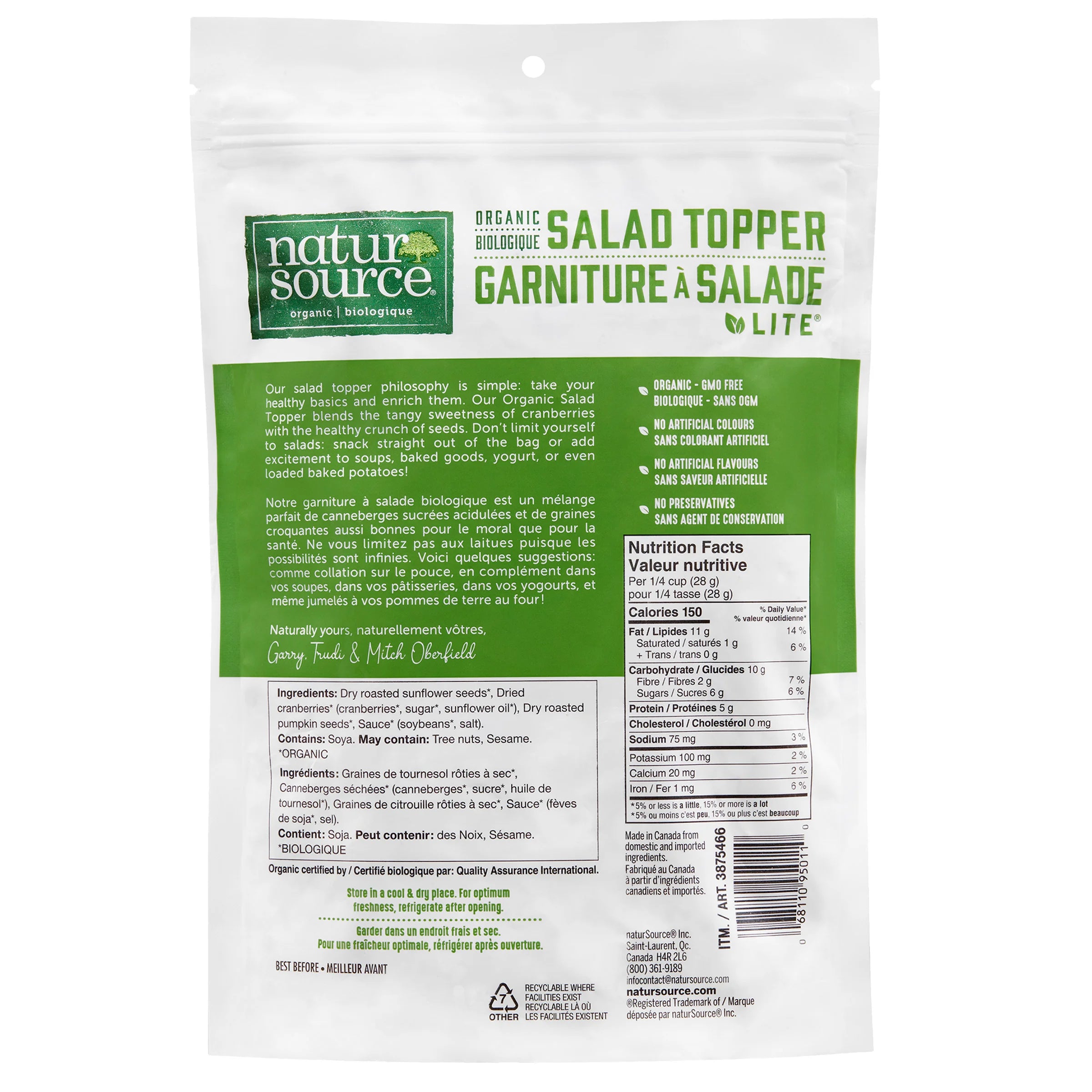 NaturSource 有機 Salad Topper Lite 沙律果仁籽混合配料 (1kg) 產品圖片 2