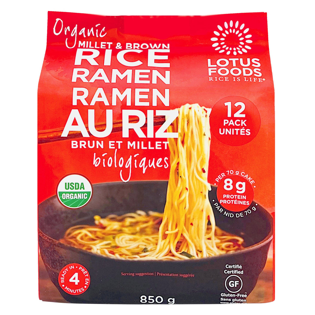 有機小米糙米拉麵 無麩質乾麵 (850g) 產品圖片 1