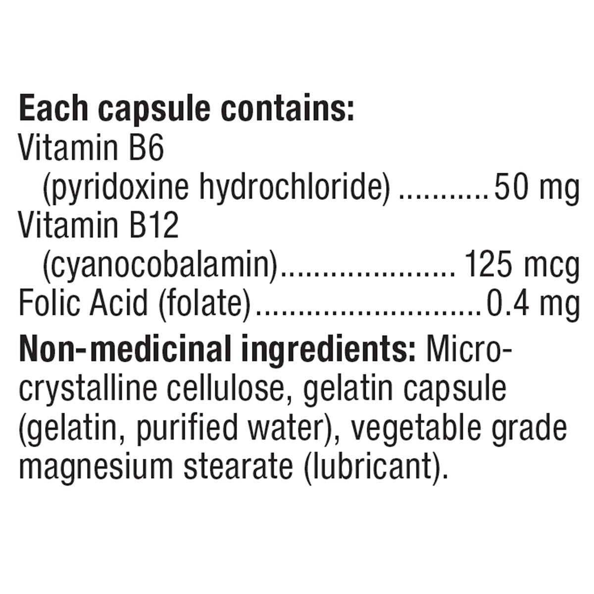 Webber Naturals 維他命B6 + B12 + 葉酸膠囊 (120粒 x 3樽) 產品圖片 3