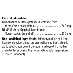 Webber Naturals 葡萄糖胺 + NEM® 天然蛋殼膜片 (60片 x 2樽) 產品圖片 3