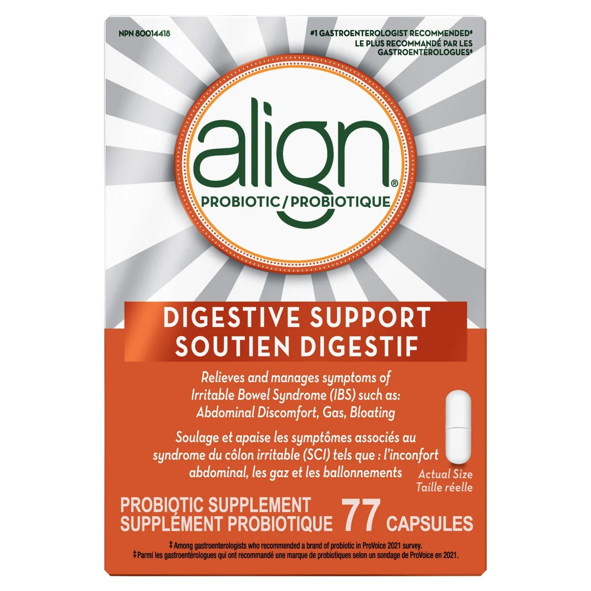 Align Probiotic Supplement 益生菌補充劑 (77 粒裝) - canadahk