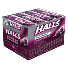 Halls 黑櫻桃味無添加糖潤喉糖 (9粒 x 20包) 產品圖片 2