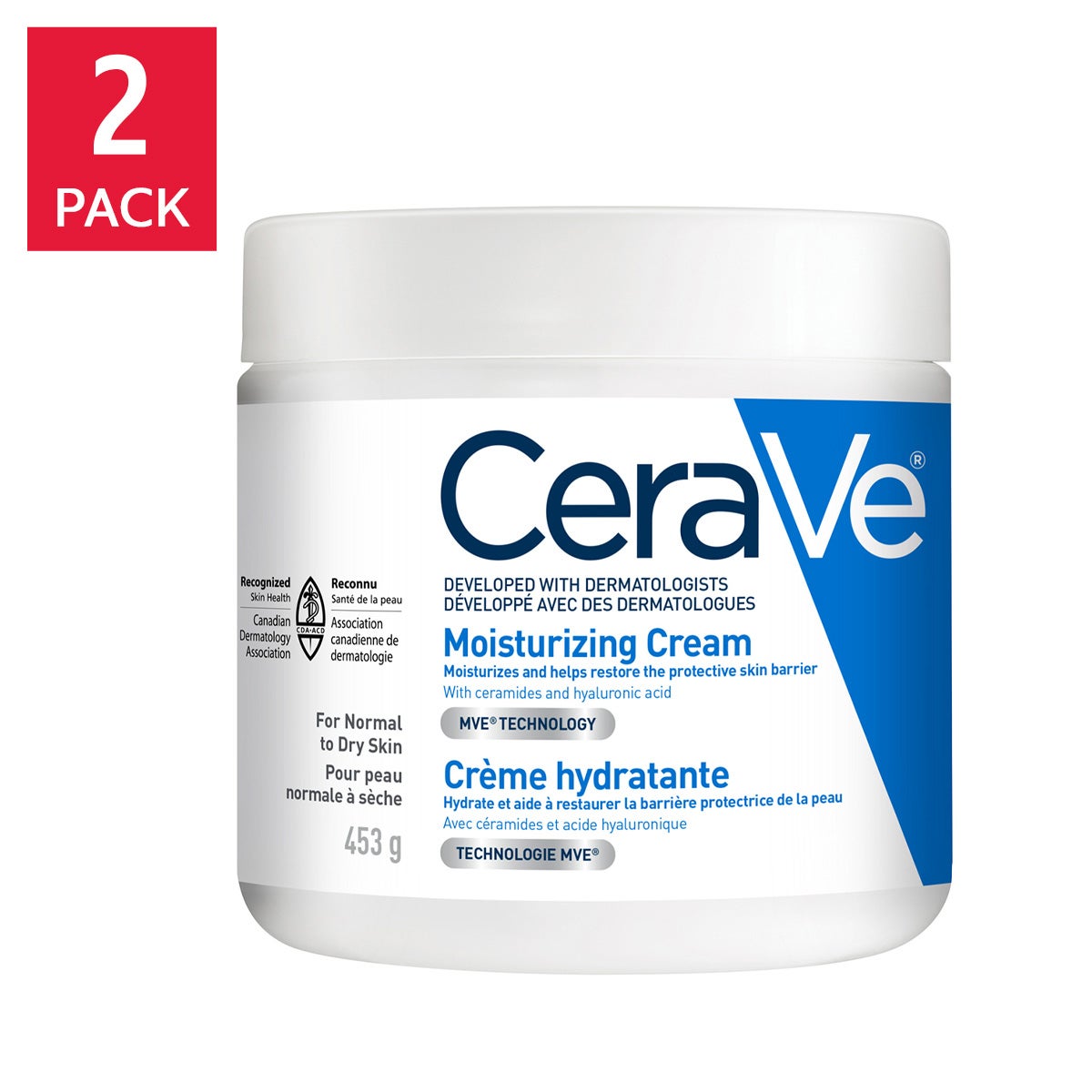 CeraVe 長效保濕修護霜 (453g x 2罐) 產品圖片 1