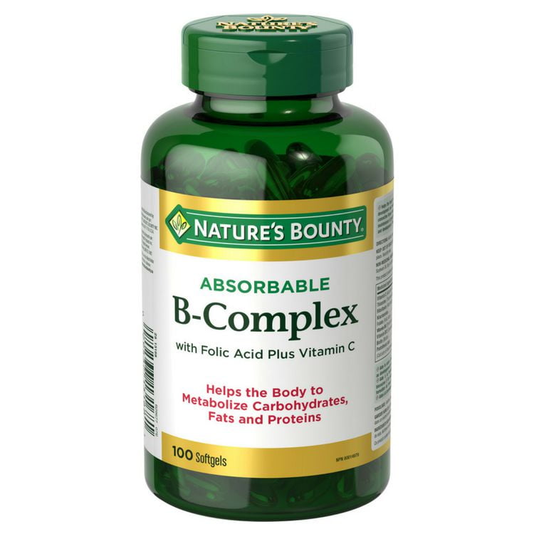 Nature's Bounty 高吸收維他命B群 + 葉酸 + 維他命C 軟膠囊 (100粒) 產品圖片 1