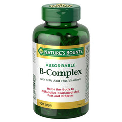 Nature's Bounty 高吸收維他命B群 + 葉酸 + 維他命C 軟膠囊 (100粒) 產品圖片 1