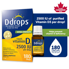 Ddrops 特強維他命D3 2500IU 液體滴劑 (5mL｜約180滴) 產品圖片 1