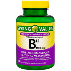 Spring Valley 維他命B12 1500mcg 緩釋片 (100片) 產品圖片 1