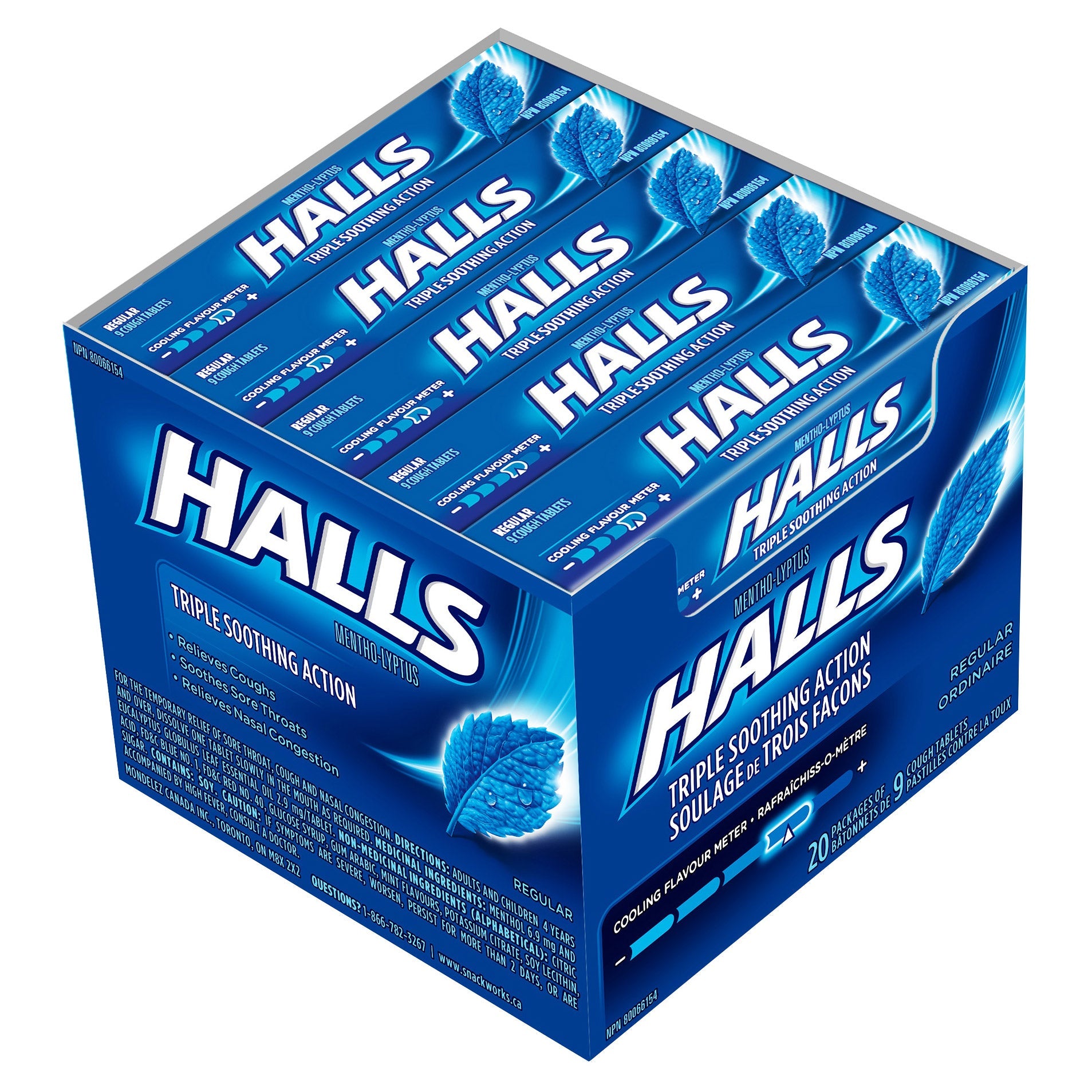 Halls Mentho-Lyptus 經典薄荷潤喉糖 (20包) 產品圖片 2