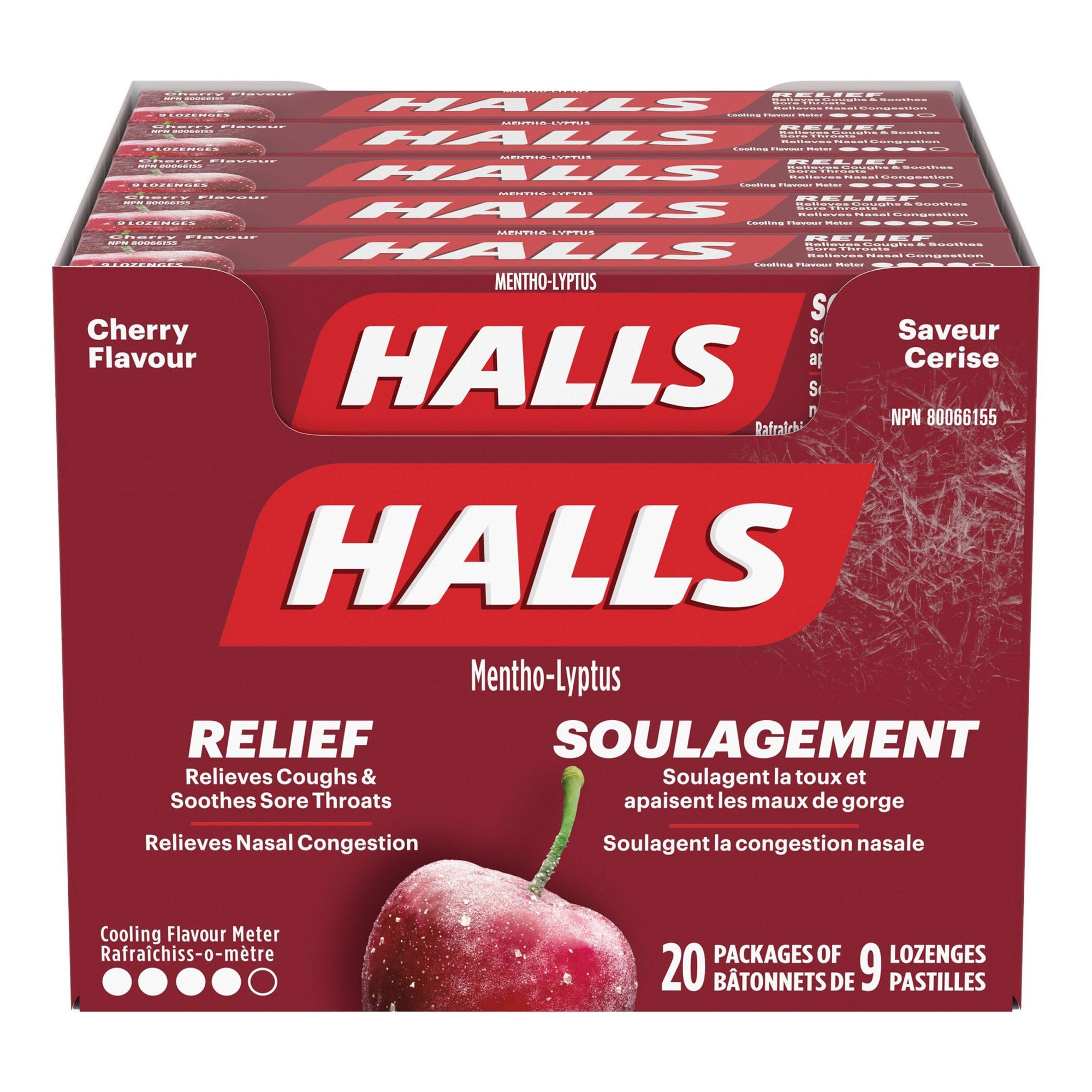 Halls 櫻桃味潤喉糖 (9粒 x 20包) 產品圖片 2