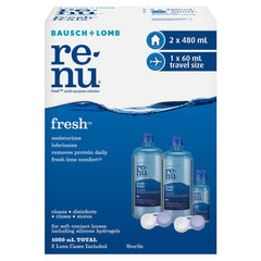 Renu Fresh 多功能隱形眼鏡護理液 (480mL x 2 + 60mL + 鏡盒 x 2) 產品圖片 1