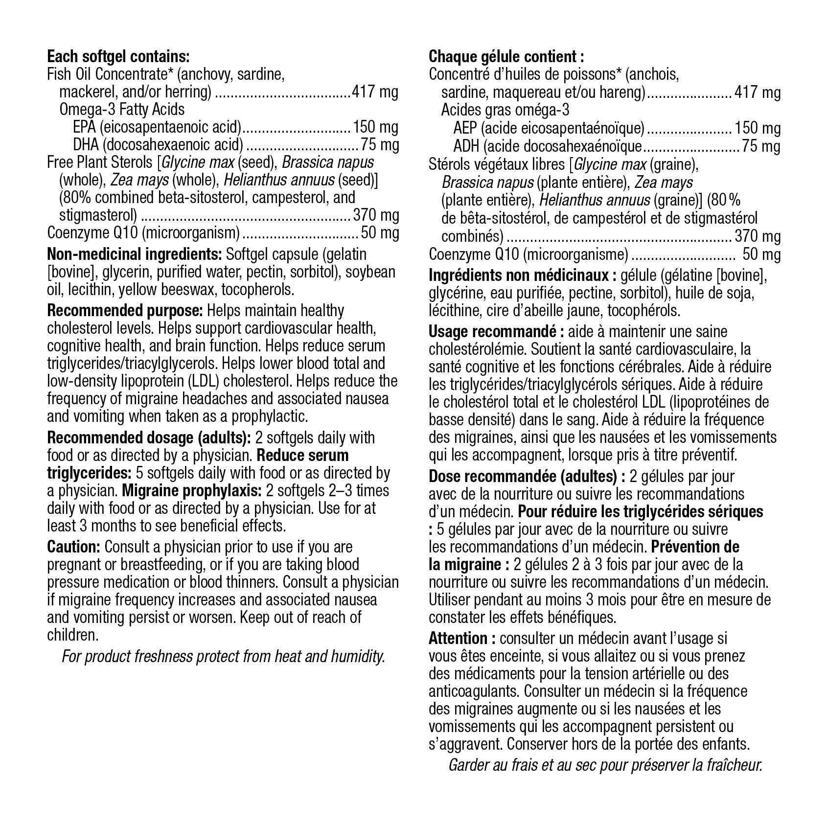 Webber Naturals Omega-3 + CoQ10 + 植物固醇 延遲釋放軟膠囊 (200粒 x 2樽) 產品圖片 2
