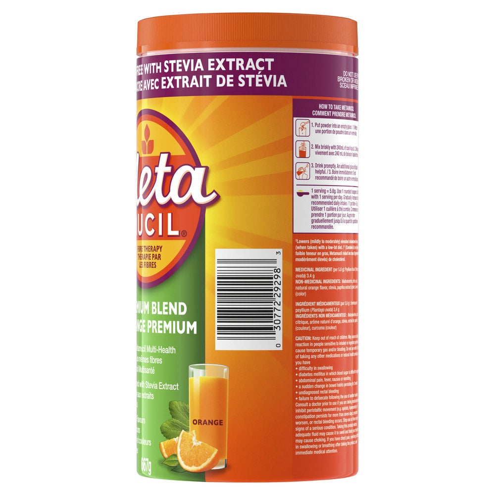 Metamucil Premium Blend 甜菊糖纖維粉 (114份 x 2罐) 產品圖片 2