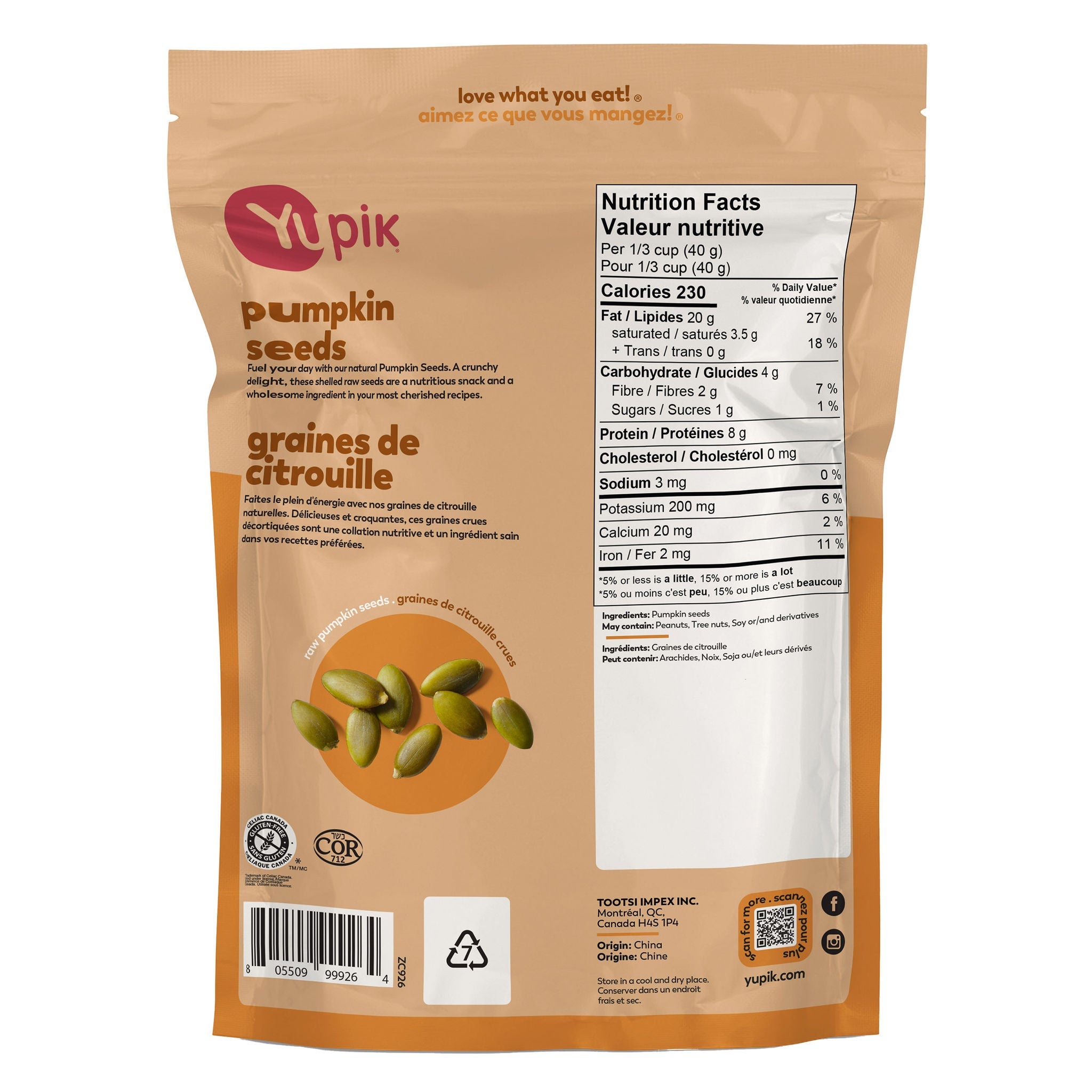 Yupik 生南瓜籽仁 無鹽無添加糖 (2kg) 產品圖片 3
