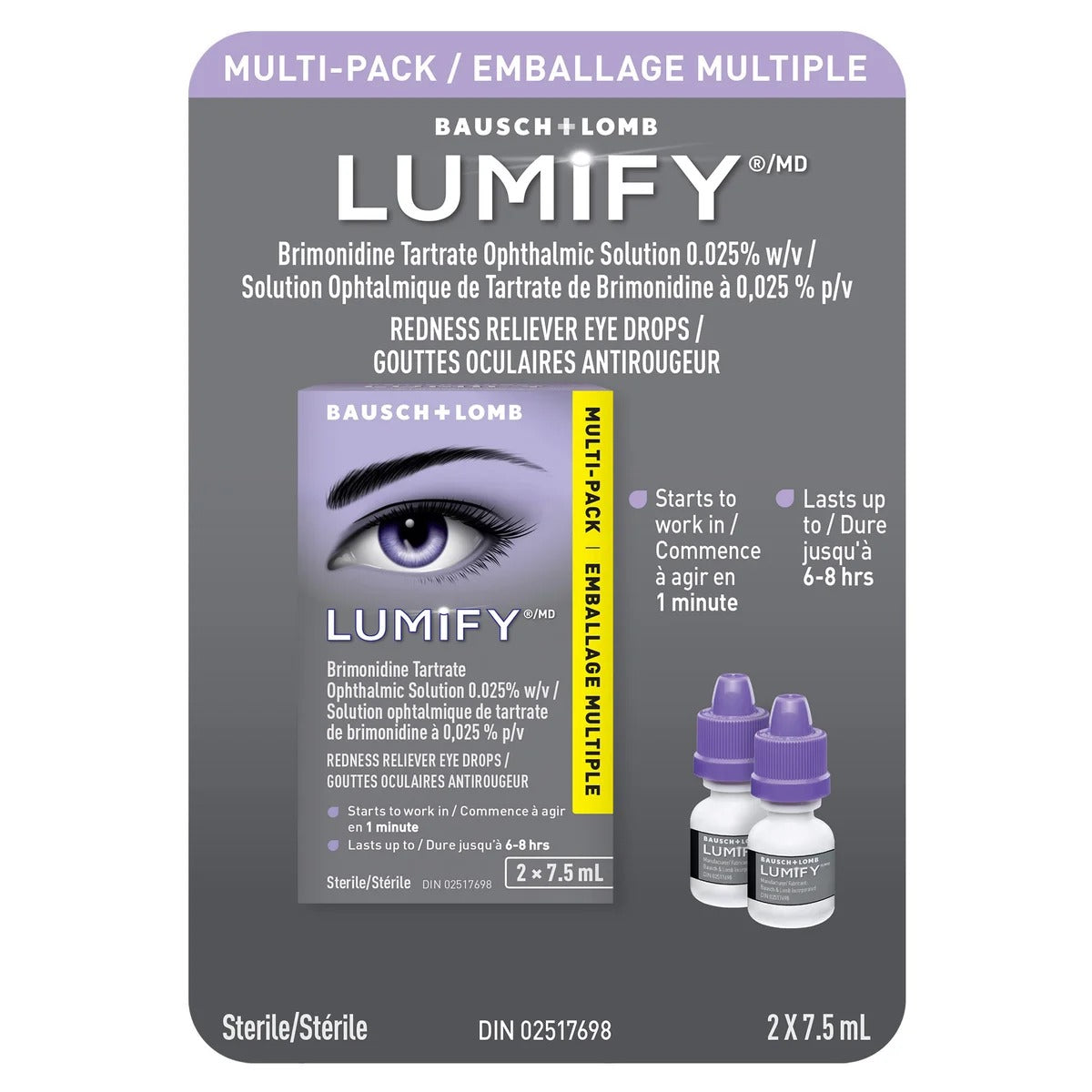 LUMIFY 神奇去紅筋眼藥水 (1分鐘見效) 15ml (7.5ml x 2支) | 海外代購