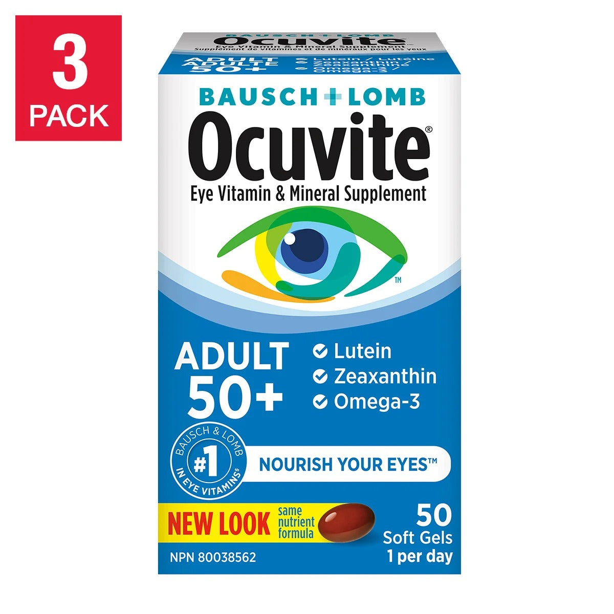 Ocuvite 成人 50+ 護眼維他命及礦物質 (150粒 迷你軟膠囊) | 海外代購