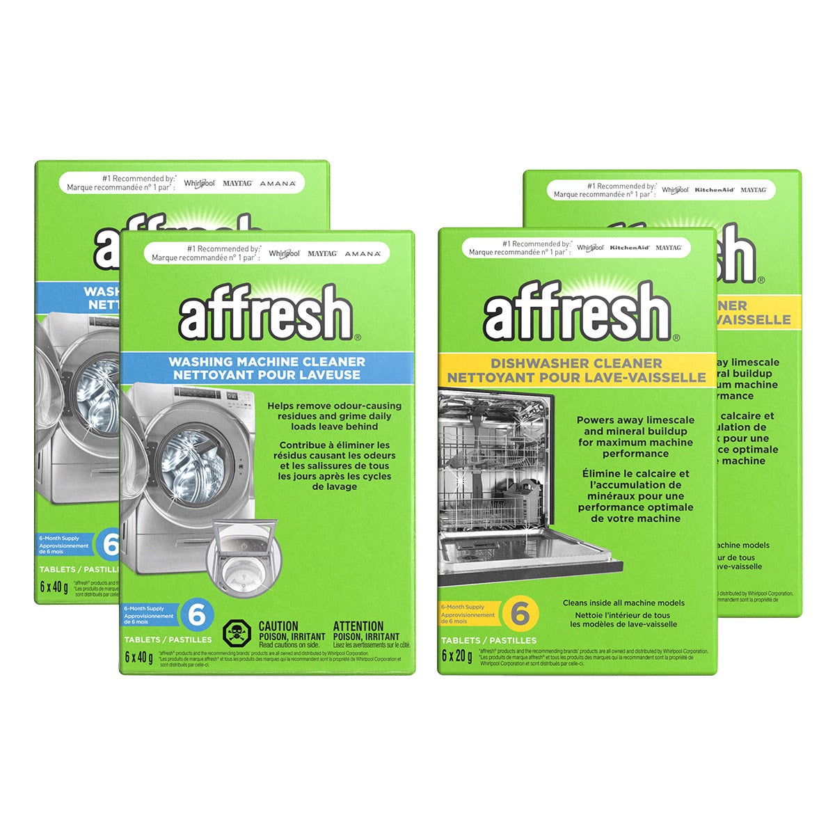 Affresh 洗衣機＋洗碗機深層清潔錠套裝 (12+12粒｜共24粒) 產品圖片 1