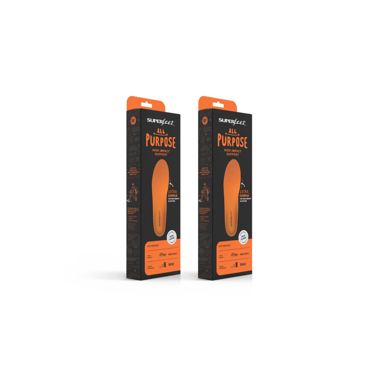 Superfeet All-Purpose High Impact Support 2-Pack 鞋墊｜加拿大直送