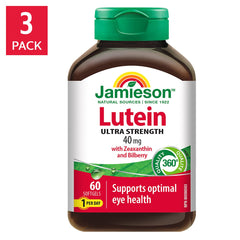 Jamieson 葉黃素 40mg + 玉米黃素 + 越橘軟膠囊 (60粒 x 3樽) 產品圖片 1