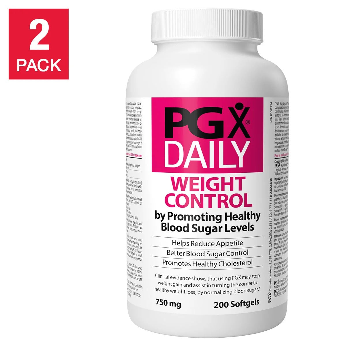 PGX Daily 專利控重纖維軟膠囊 (400粒 超值套裝) | 海外代購