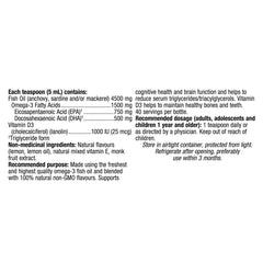 Crystal Clean 頂級深海魚油液 + 維他命D3 (檸檬蛋糕味) 2樽裝 | 海外代購